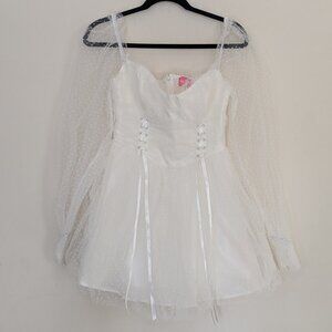 Heavenly Affair Babydoll Dress - White - Sugar Thrillz - Womens Small